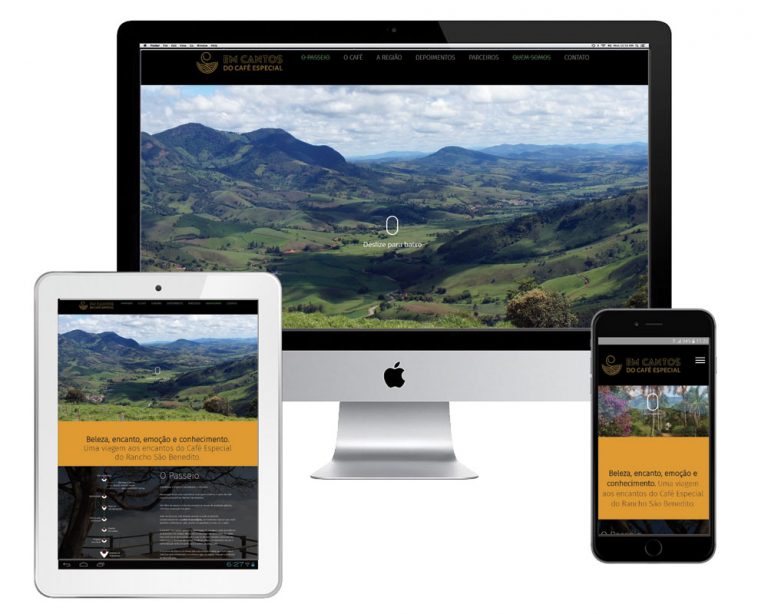 Website Em Cantos do Café Especial